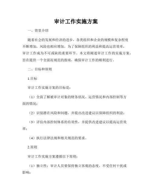 审计工作实施方案