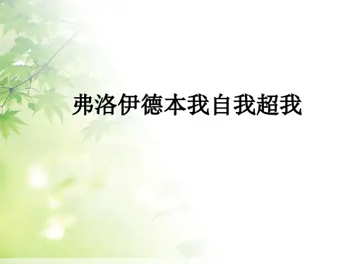 弗洛伊德本我自我超我ppt课件