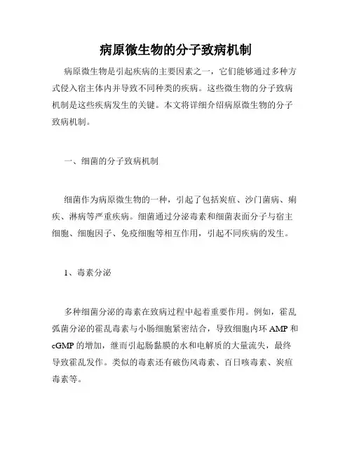 病原微生物的分子致病机制