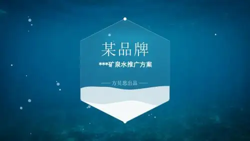 某品牌产品 天然矿泉水 冰山雪地风格 清凉风 营销推广方案 PPT模版