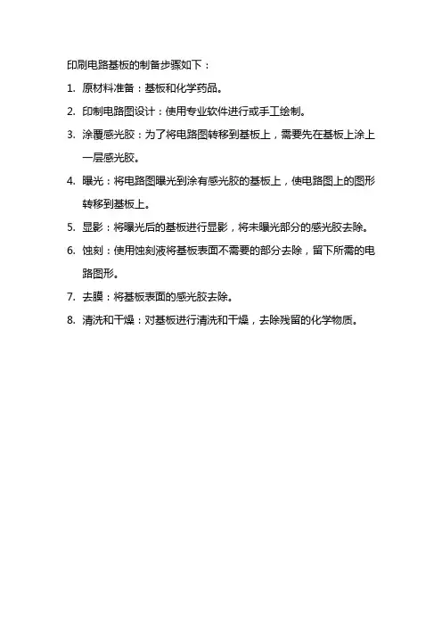 印刷电路基板的制备