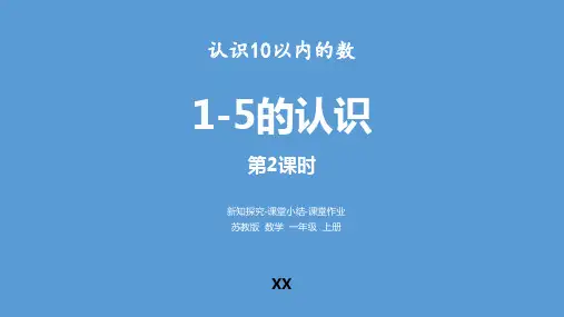 苏教版一年级上册数学《1～5的认识》认识10以内的数教学说课复习课件(第2课时)