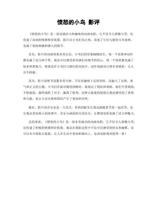 愤怒的小鸟 影评