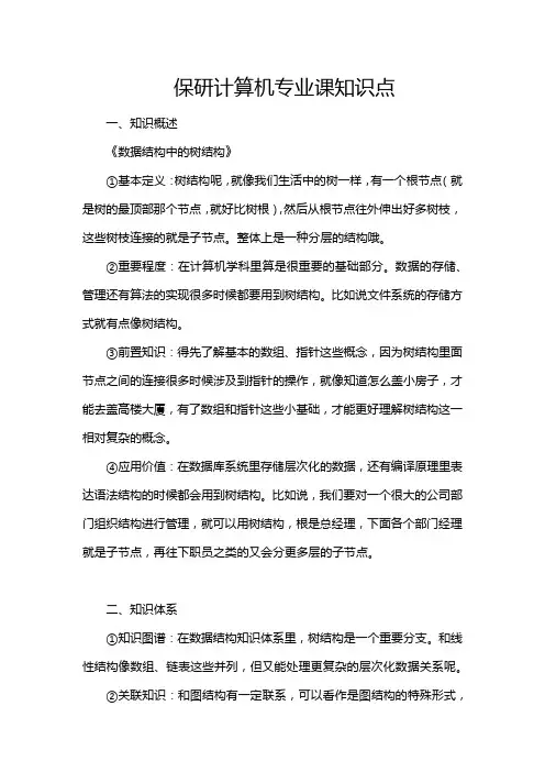 保研计算机专业课知识点