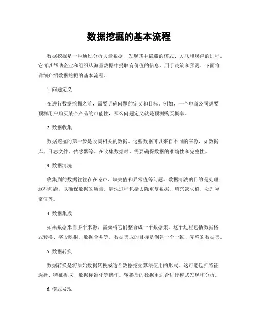 数据挖掘的基本流程