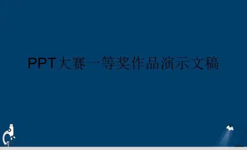 PPT大赛一等奖作品演示文稿