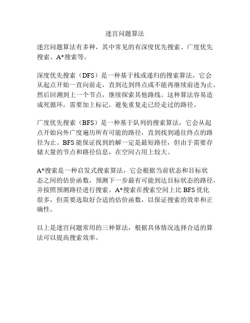 迷宫问题算法