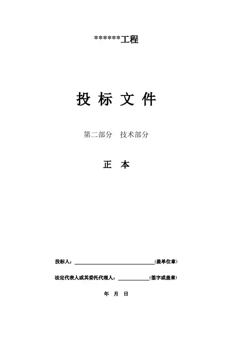 投标文件   技术标暗标