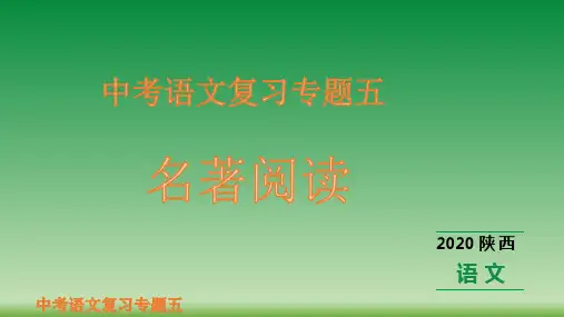 2020中考语文复习专题五  名著阅读