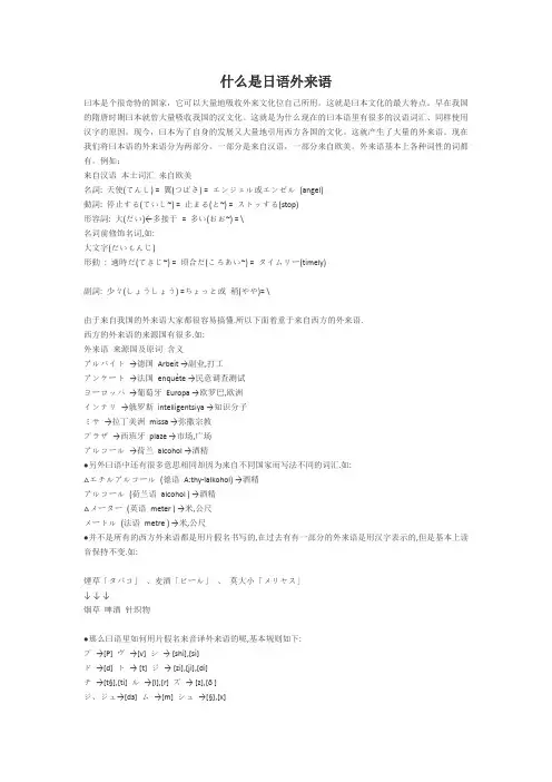 什么是日语外来语