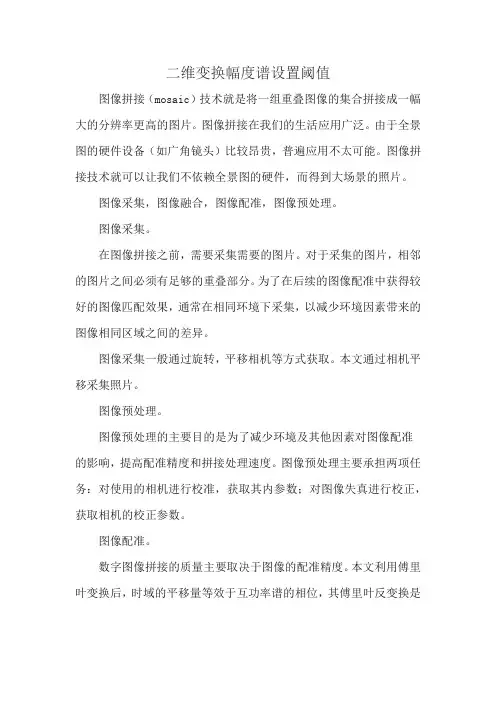 二维变换幅度谱设置阈值