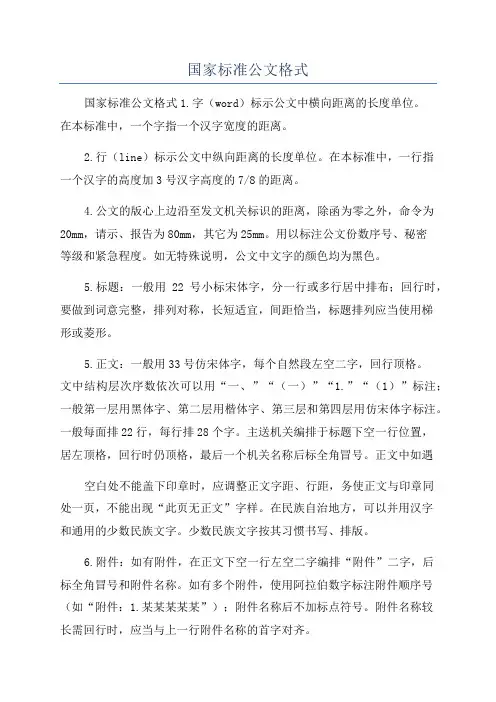 国家标准公文格式