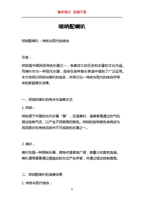 唢呐配喇叭