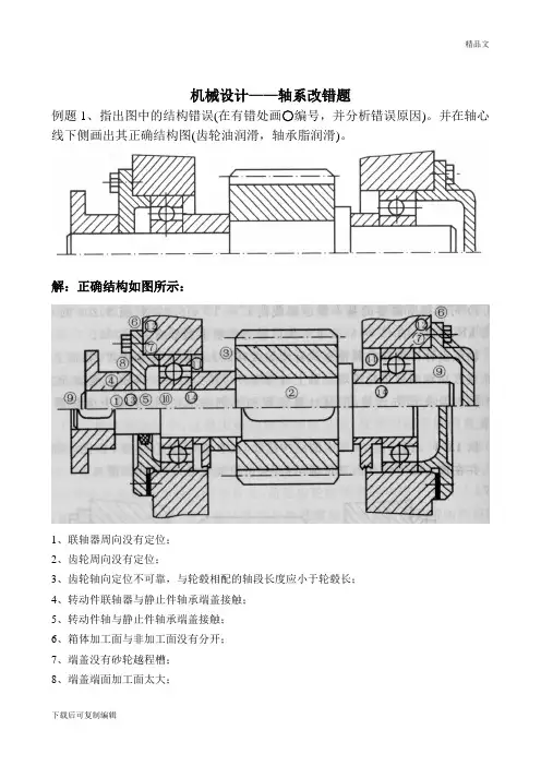 机械设计---轴系改错