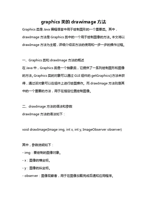 graphics类的drawimage方法