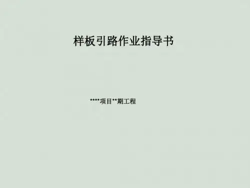-----项目----期工程室内外样板引路作业指导书