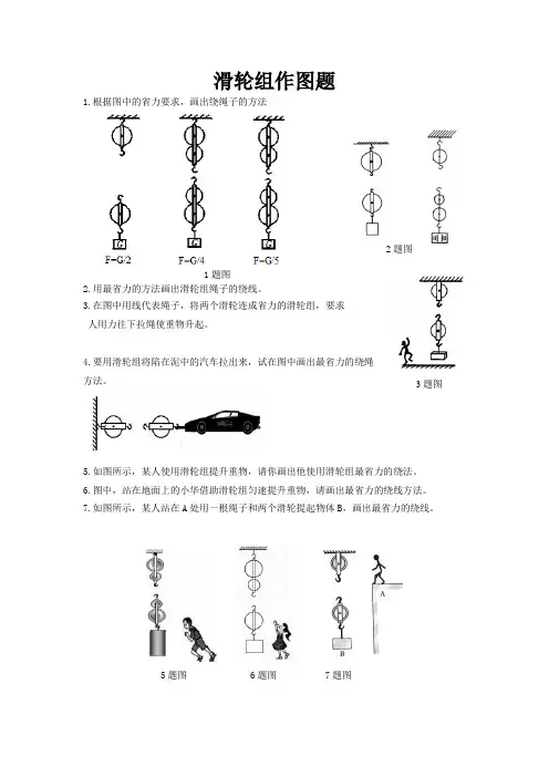 滑轮组典型作图题