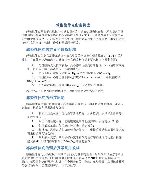 感染性休克指南解读