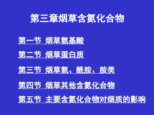 烟草化学成分
