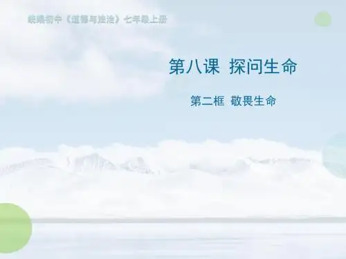 新人教部编版七年级上学期道德与法治课件：8.2 敬畏生命(共20张PPT)