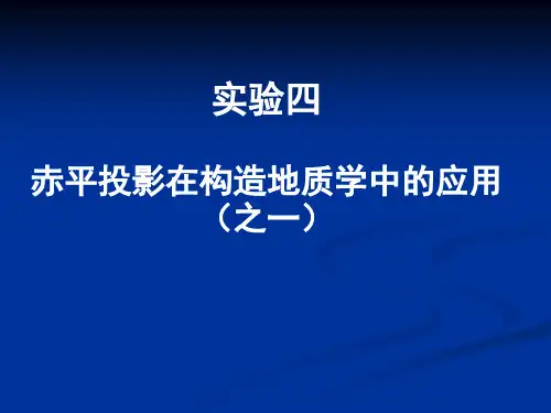 实验4 赤平投影的应用一