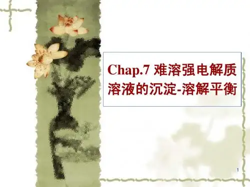 07沉淀溶解平衡