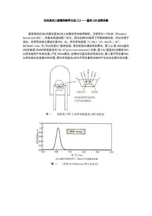 白光LED的制作方法-蓝光LED加荧光粉