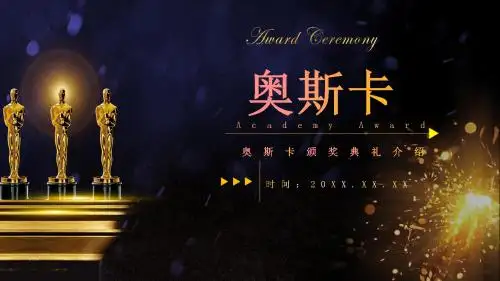 奥斯卡颁奖典礼介绍PPT模板