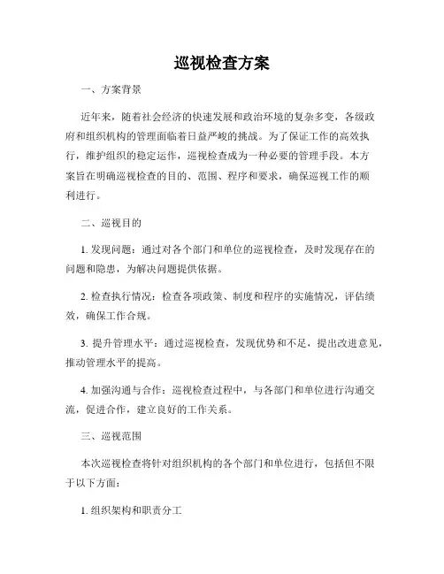 巡视检查方案