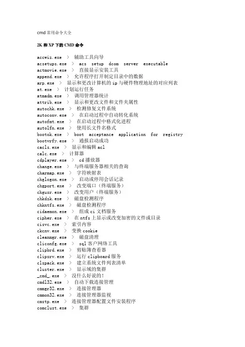 运行CMD代码大全