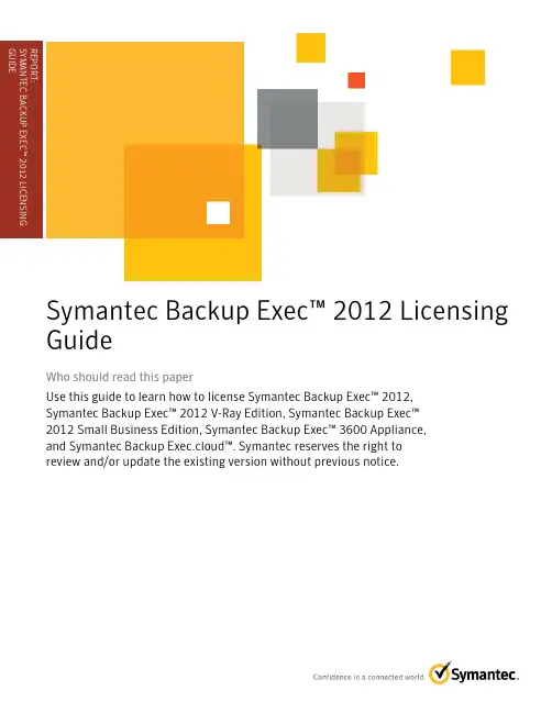 Symantec Backup Exec 2012 Licensing Guide