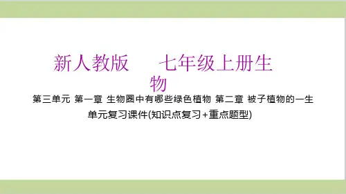 新人教版七年级上册初一生物期末复习第一、二章单元复习ppt课件