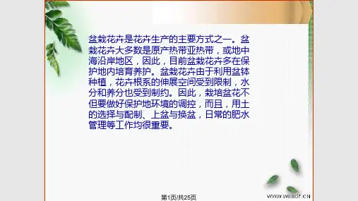 盆花种养技术PPT课件