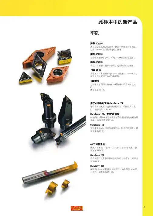 山特维克可乐满 刀具样板