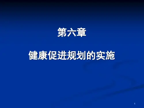 健康促进规划实施PPT课件