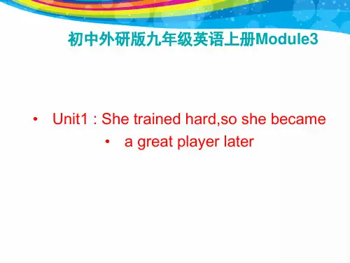 外研版英语九年级上册 Module3 Unit 1(22张)