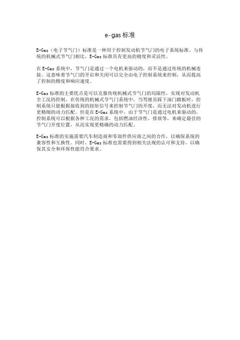 e-gas标准