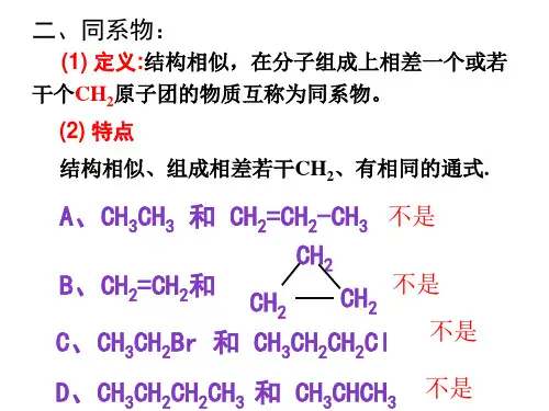 化学必修二3.1.2同系物同分异构系统命名ppt课件
