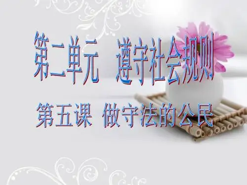 部编本人教版《道德与法治》八年级上册5.1《法不可违》课件(共18张PPT)