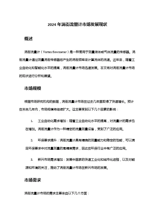 2024年涡街流量计市场发展现状