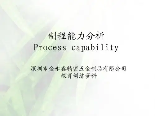 制程能力分析