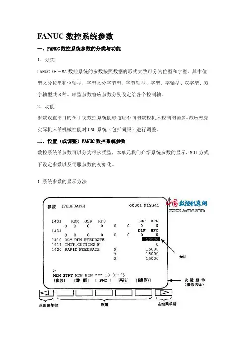 FANUC数控系统参数