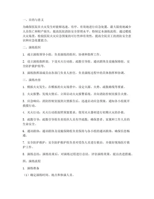 医院火灾应急预案演练流程