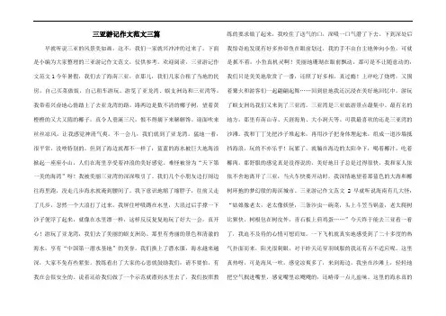三亚游记作文范文三篇