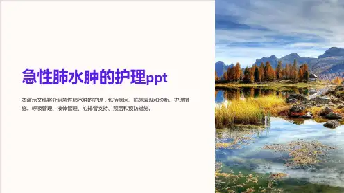 急性肺水肿的护理ppt
