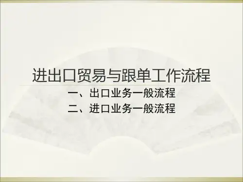 进出口贸易与跟单工作流程C教学幻灯片