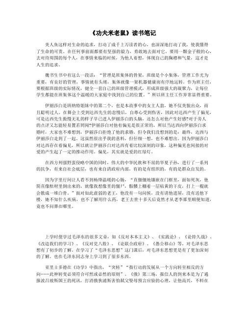 《功夫米老鼠》读书笔记