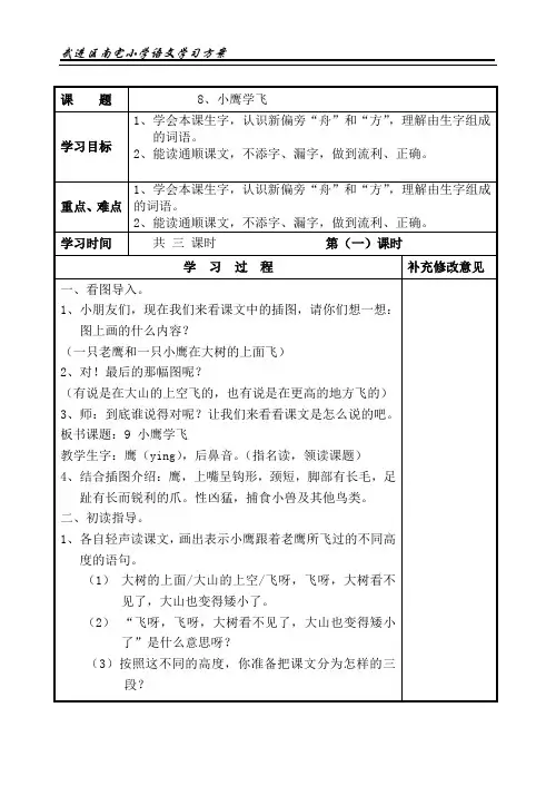 8、小鹰学飞