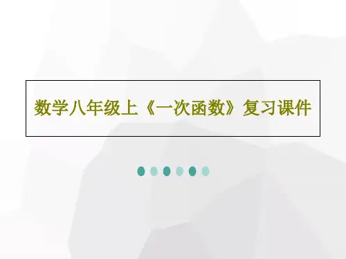 数学八年级上《一次函数》复习课件PPT文档36页