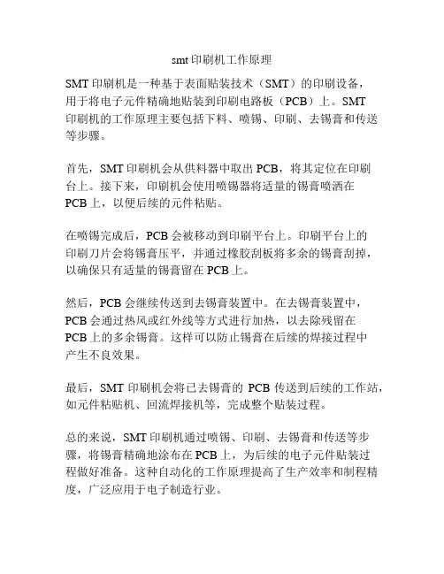smt印刷机工作原理